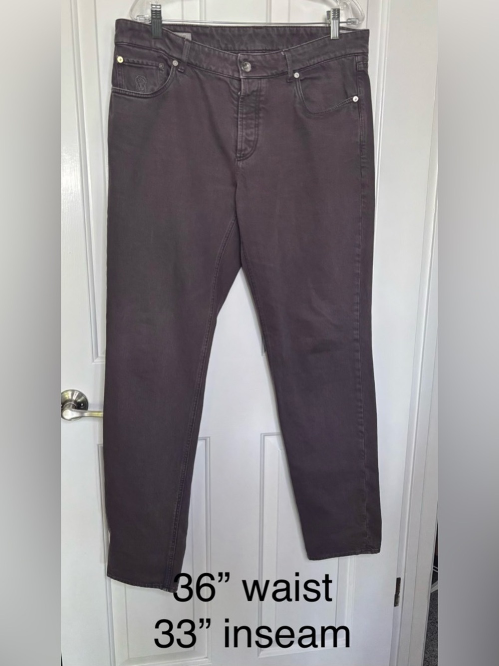 EUC BRUNELLO CUCINELLI Men's Traditional Fit dusty eggplant color jeans size 36